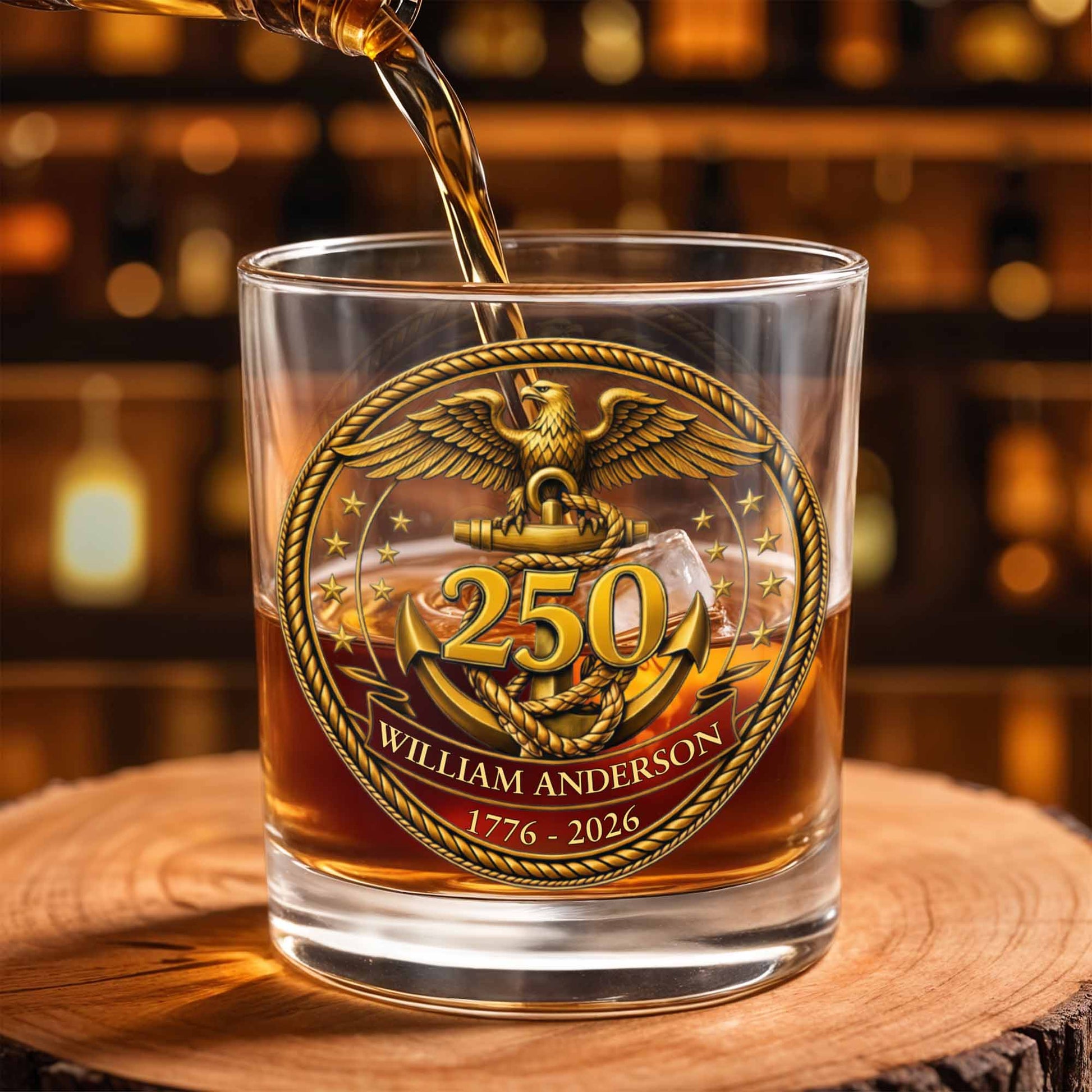 Eagle And Anchor Historic Milestone Glass