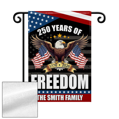 250 Years Of Freedom Eagle And American Flags