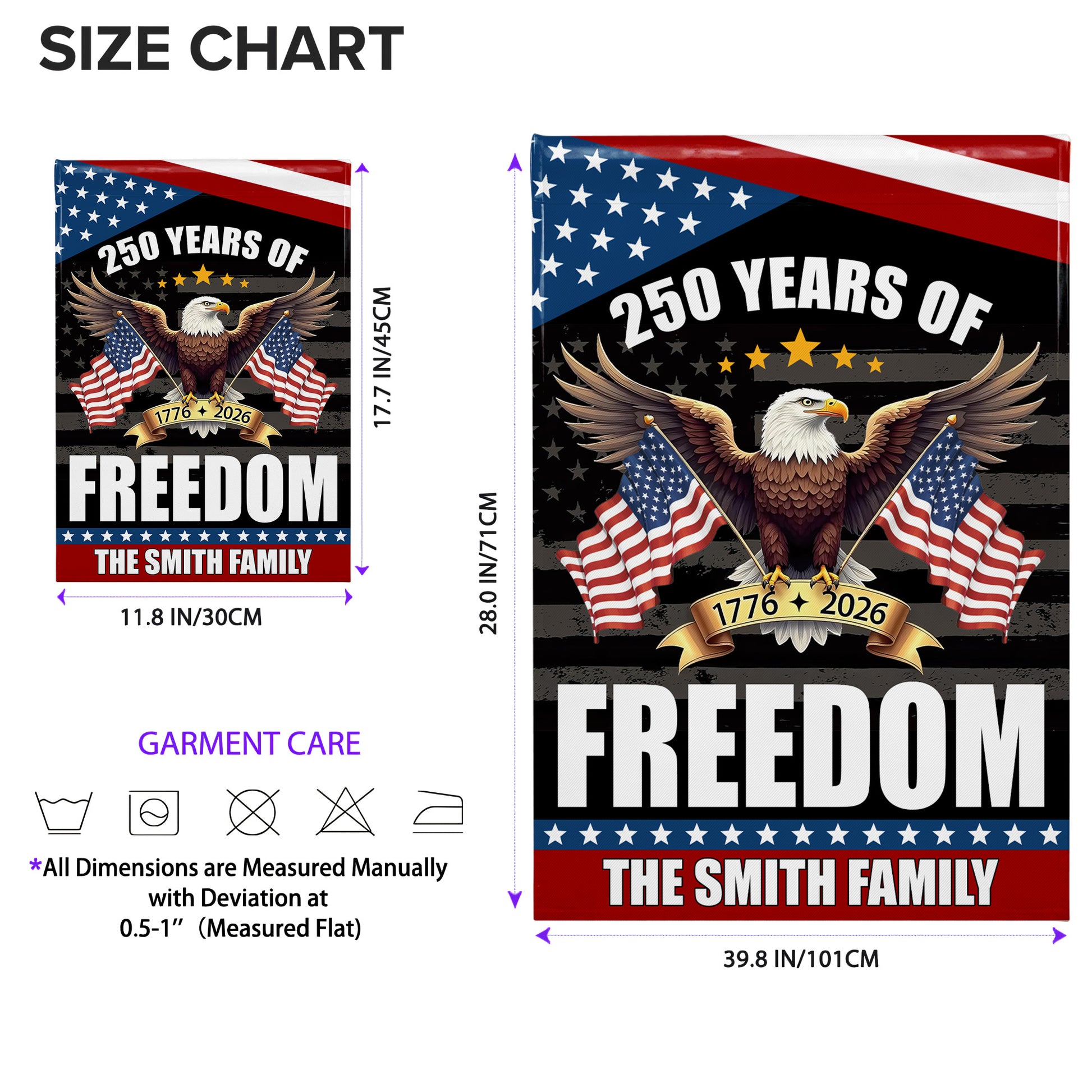 250 Years Of Freedom Eagle And American Flags