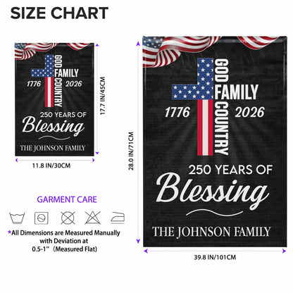 250 Years Of Blessing And American Flag Design