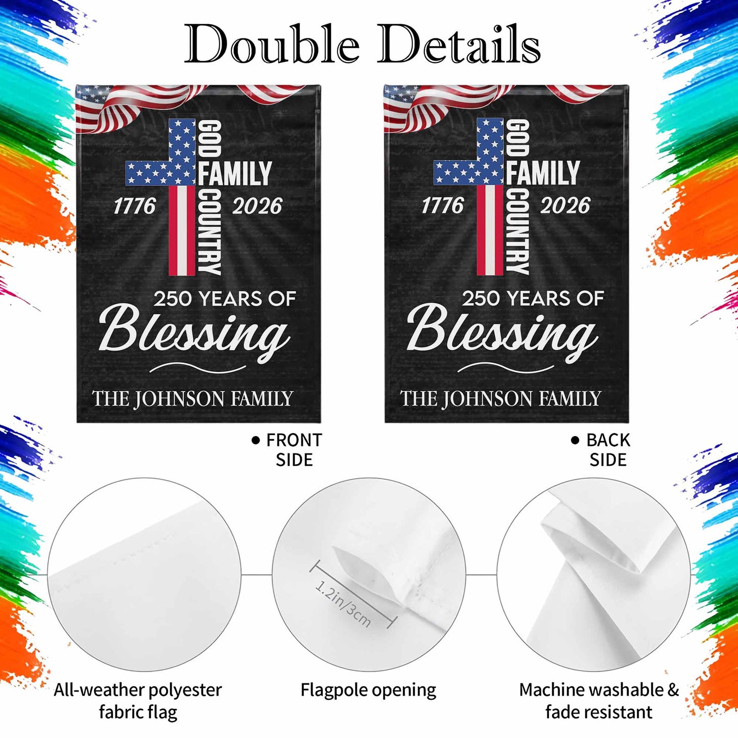 250 Years Of Blessing And American Flag Design