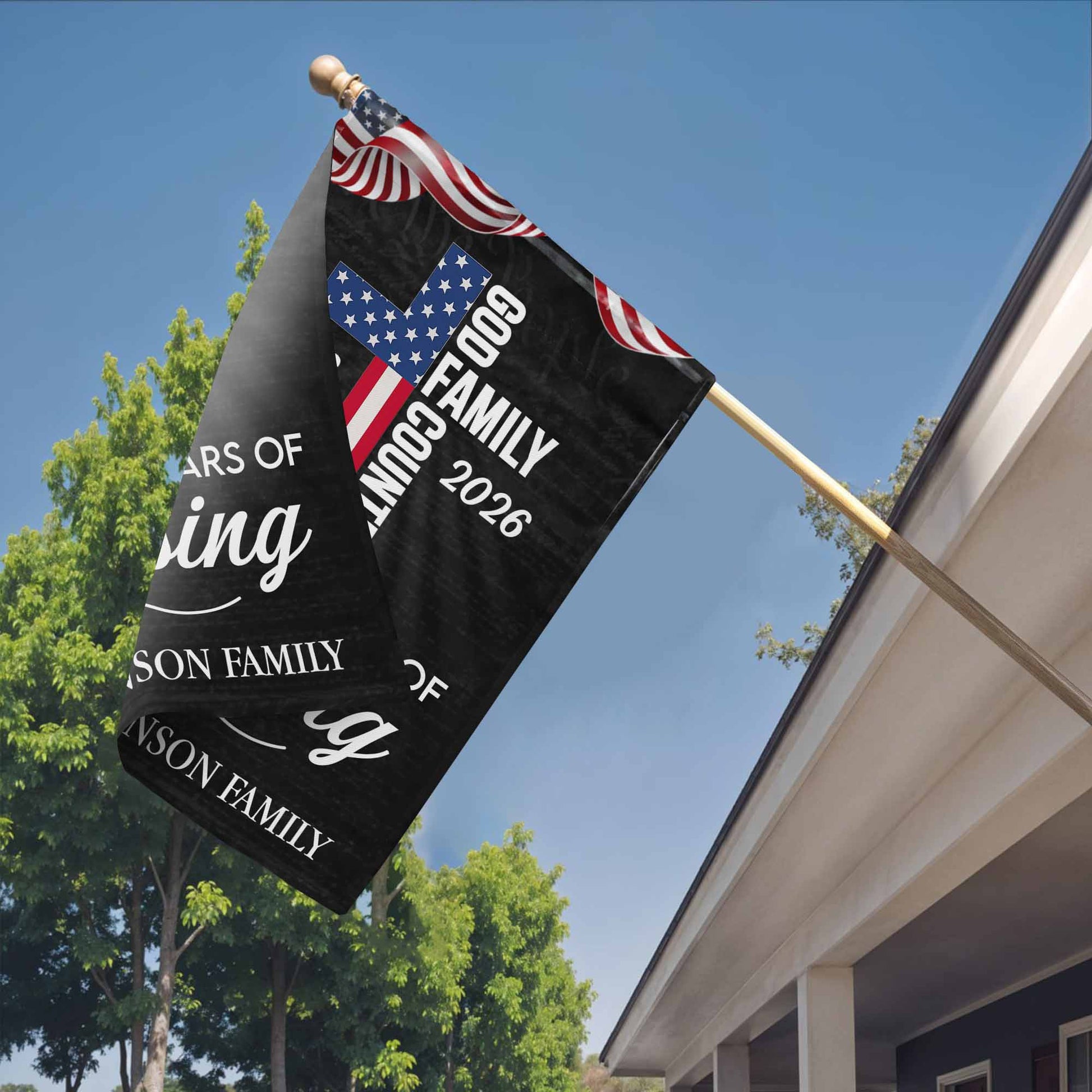 250 Years Of Blessing And American Flag Design