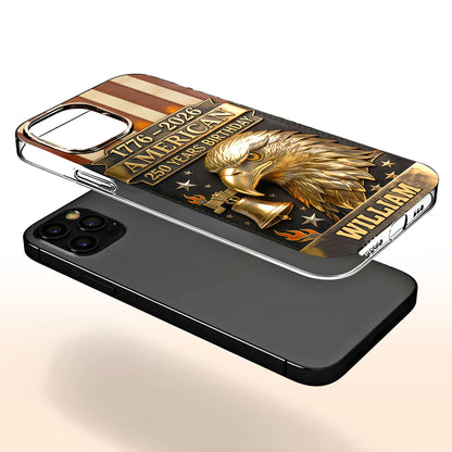 American 250 Years Birthday With Eagle and Liberty Bell