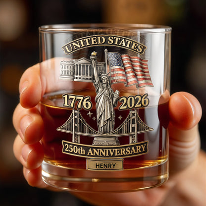 United States 250th Anniversary Whiskey Glass