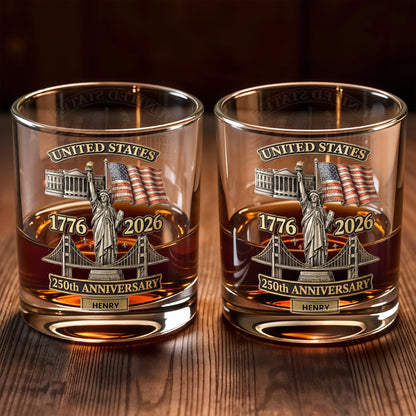 United States 250th Anniversary Whiskey Glass