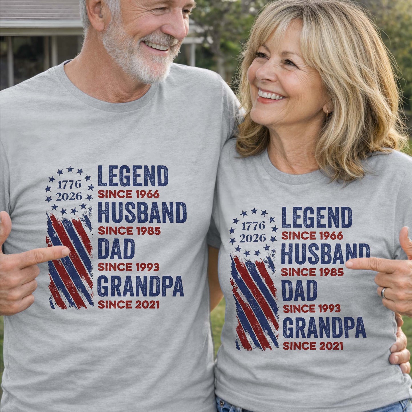 Legend Husband Dad Grandpa Patriotic Stars And Stripes Design