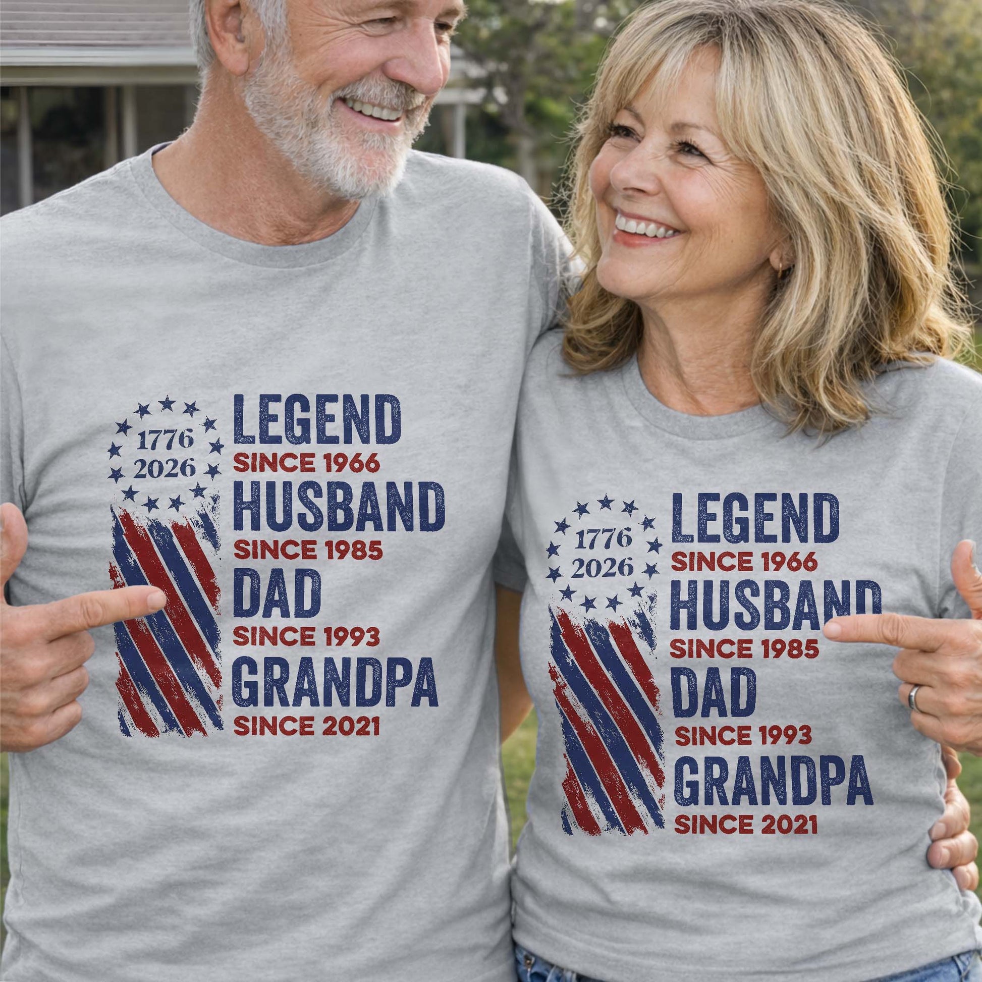 Legend Husband Dad Grandpa Patriotic Stars And Stripes Design