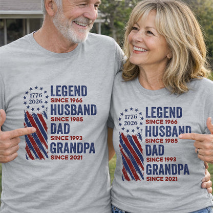 Legend Husband Dad Grandpa Patriotic Stars And Stripes Design