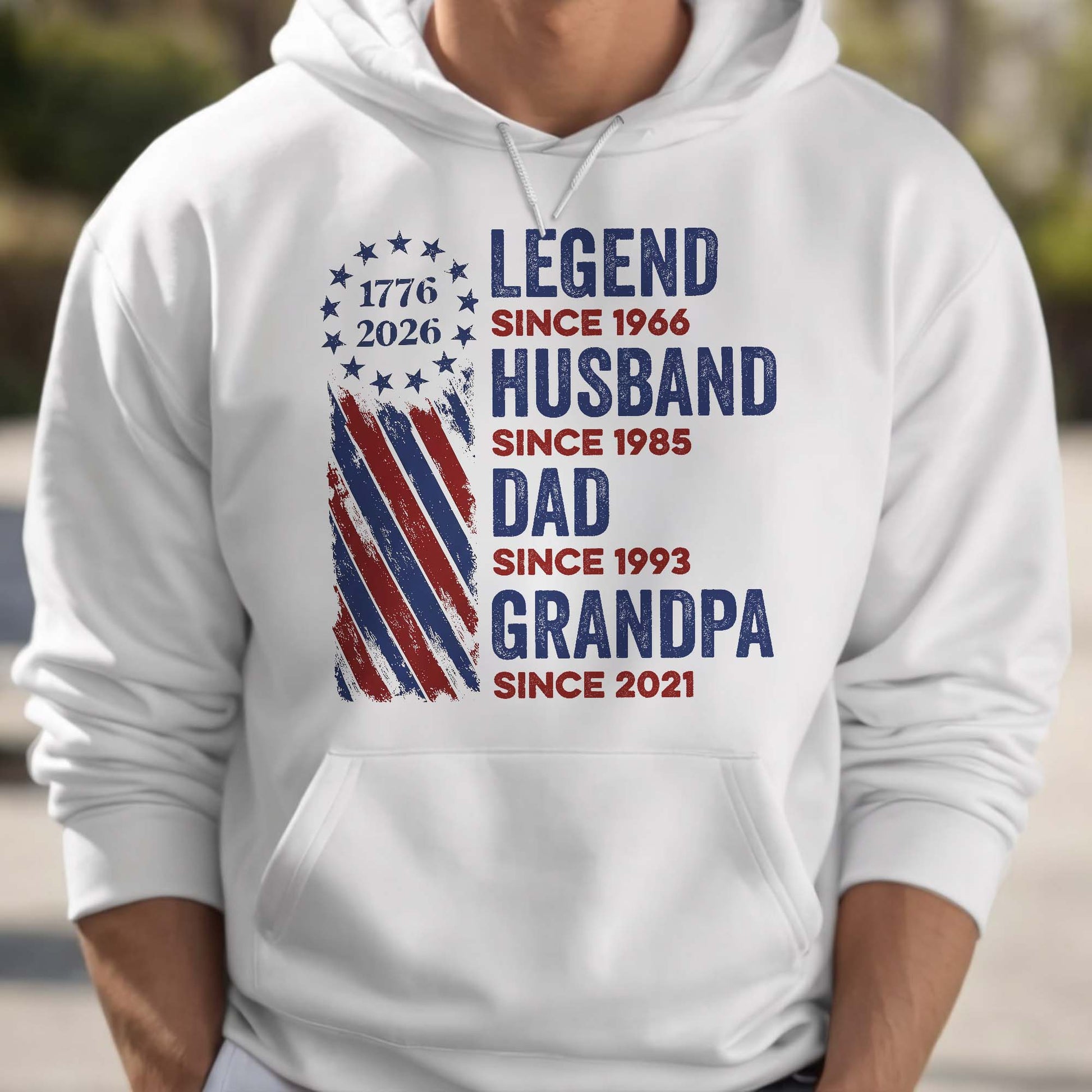 Legend Husband Dad Grandpa Patriotic Stars And Stripes Design