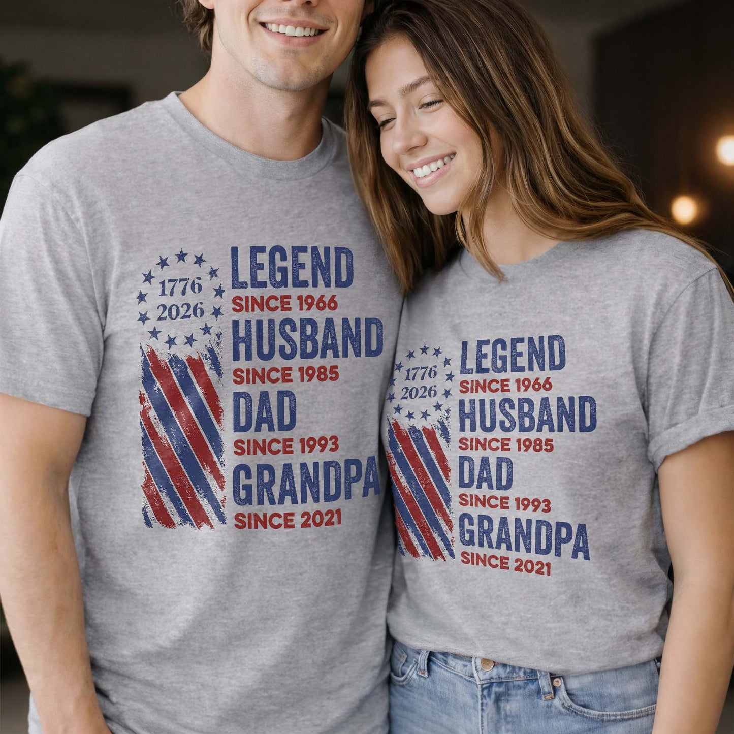 Legend Husband Dad Grandpa Patriotic Stars And Stripes Design