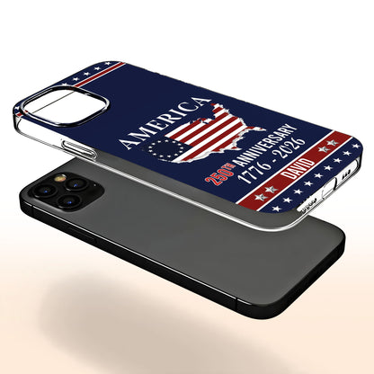 America 250th Anniversary USA Map Flag Patriotic