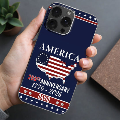 America 250th Anniversary USA Map Flag Patriotic