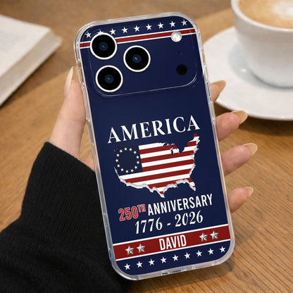 America 250th Anniversary USA Map Flag Patriotic