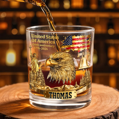 United States Of America Anniversary Patriot Bald Eagle And Flag