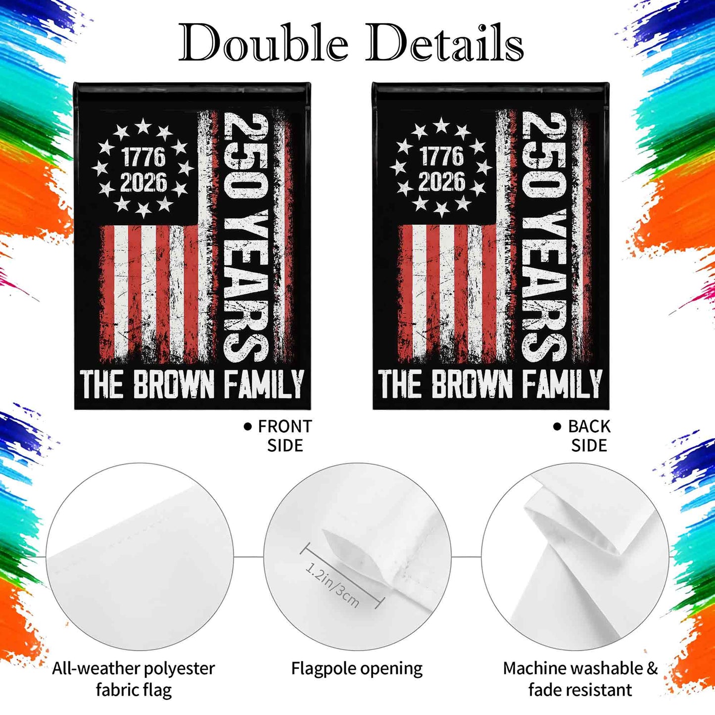 250 Years Our Family American Flag Stars And Stripes