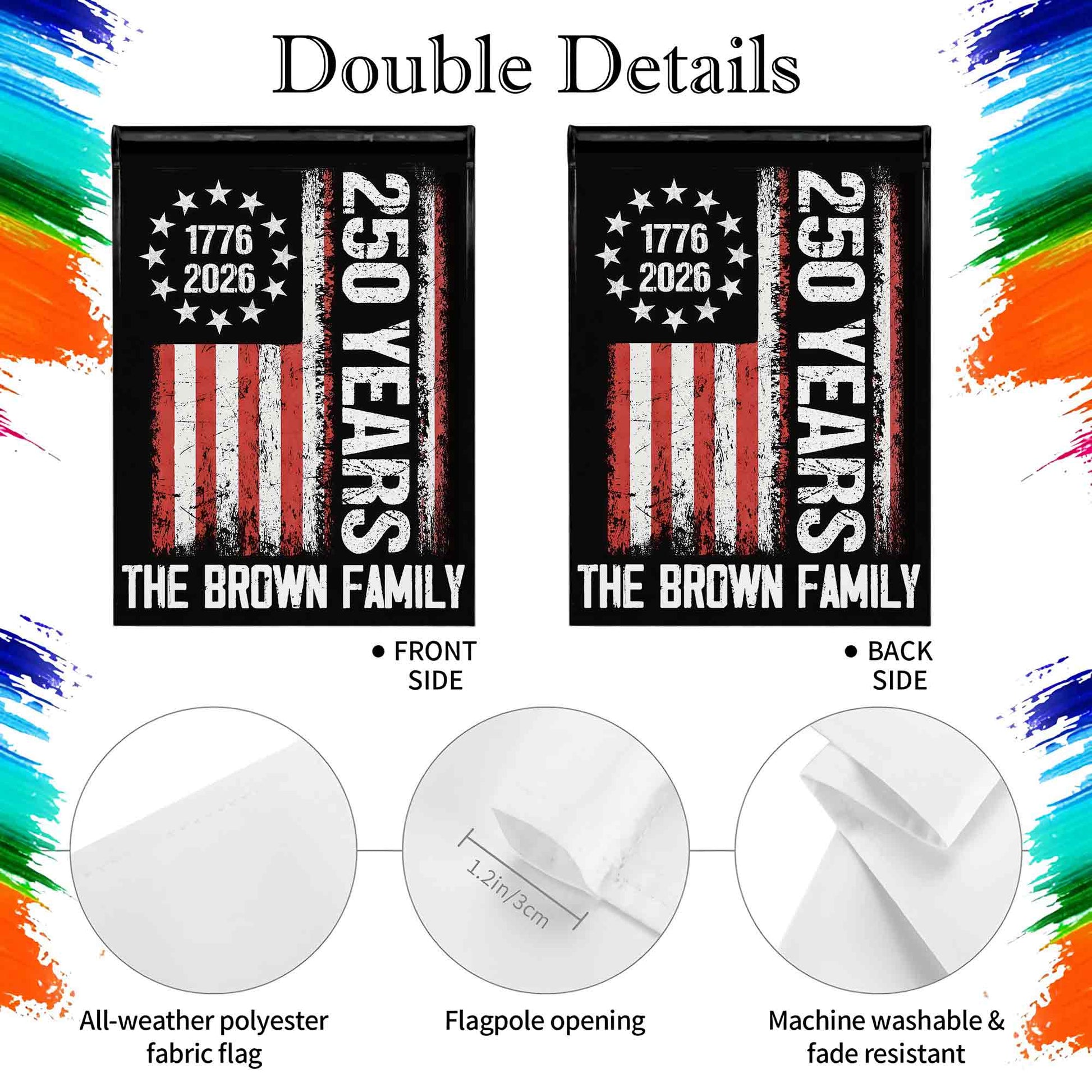 250 Years Our Family American Flag Stars And Stripes