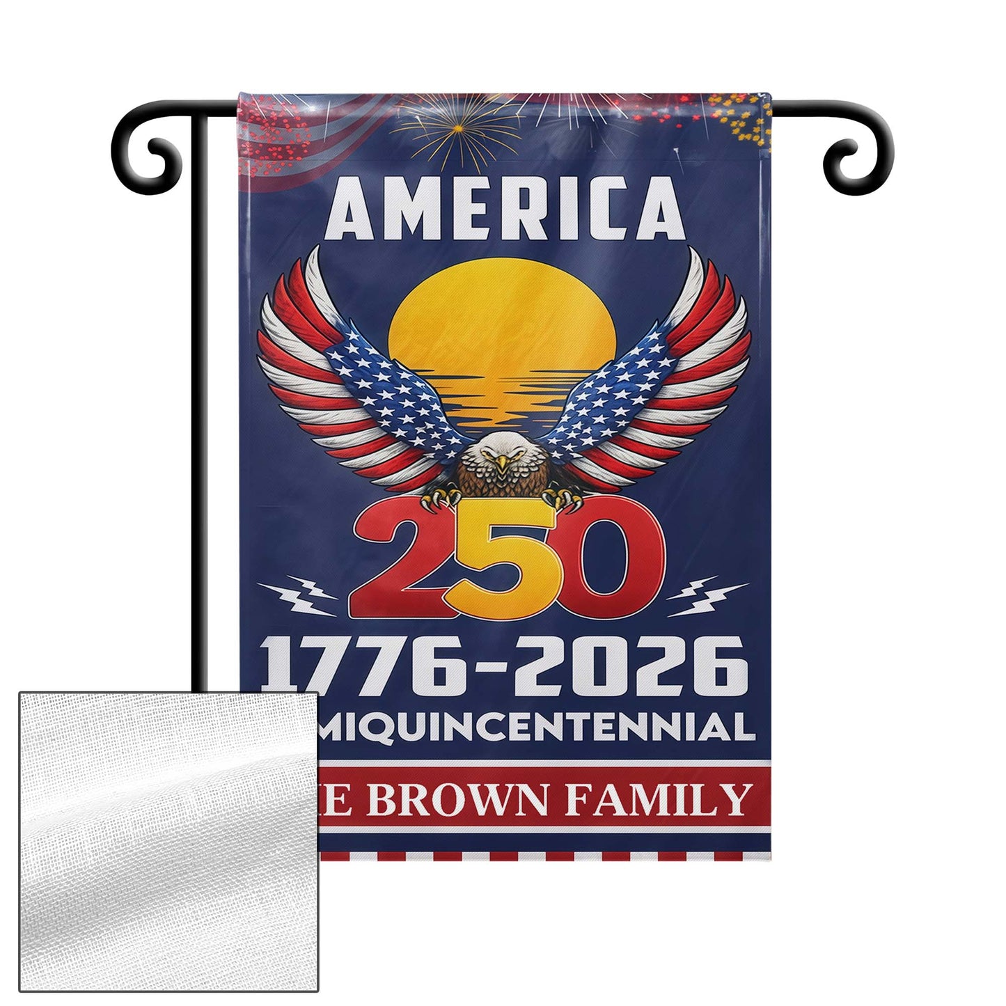 America Semiquincentennial With Bald Eagle And Flag Wings Our Family