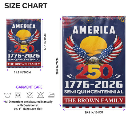 America Semiquincentennial With Bald Eagle And Flag Wings Our Family