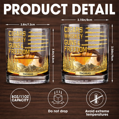 Cigars Whiskey Guns & Freedom Mountains And Pine Trees