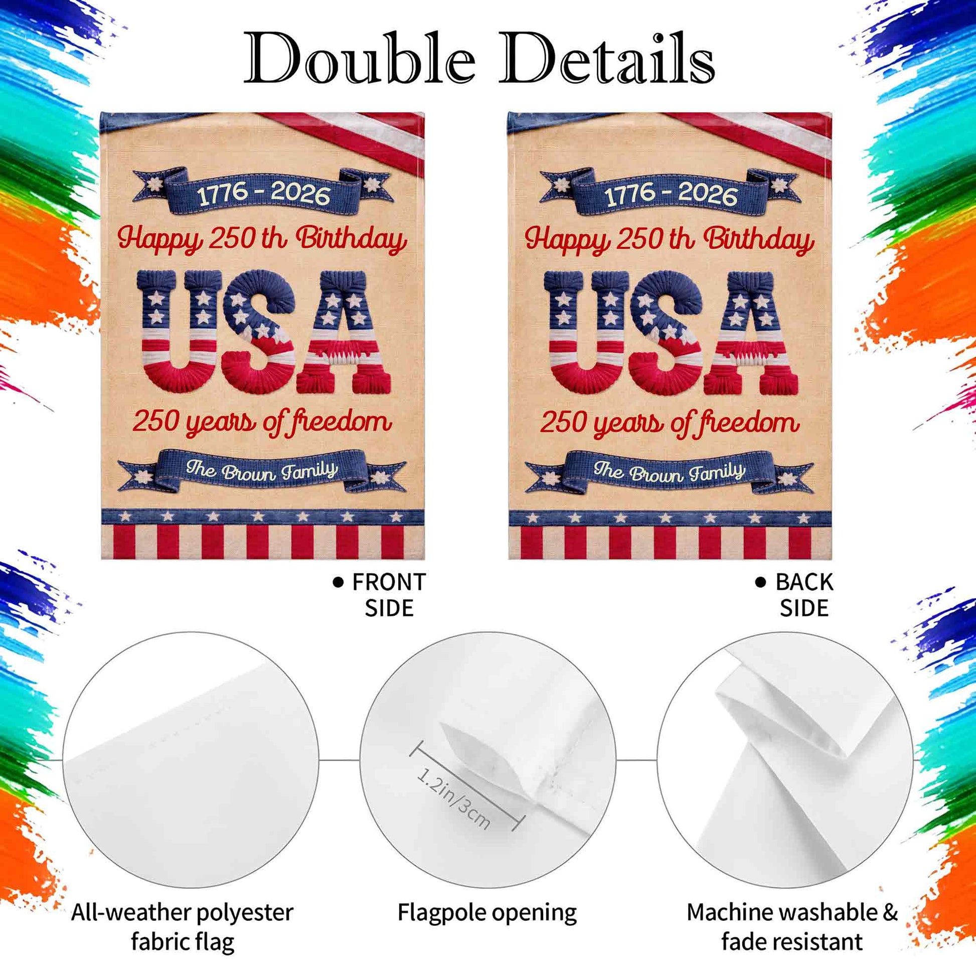 Happy Birthday USA Years Of Freedom Stars And Stripes Our Family