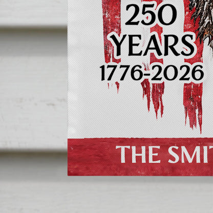 God Bless America Land That I Love Eagle Flag Anniversary Custom Family Name - Personalized Flag - INDE177_GAF