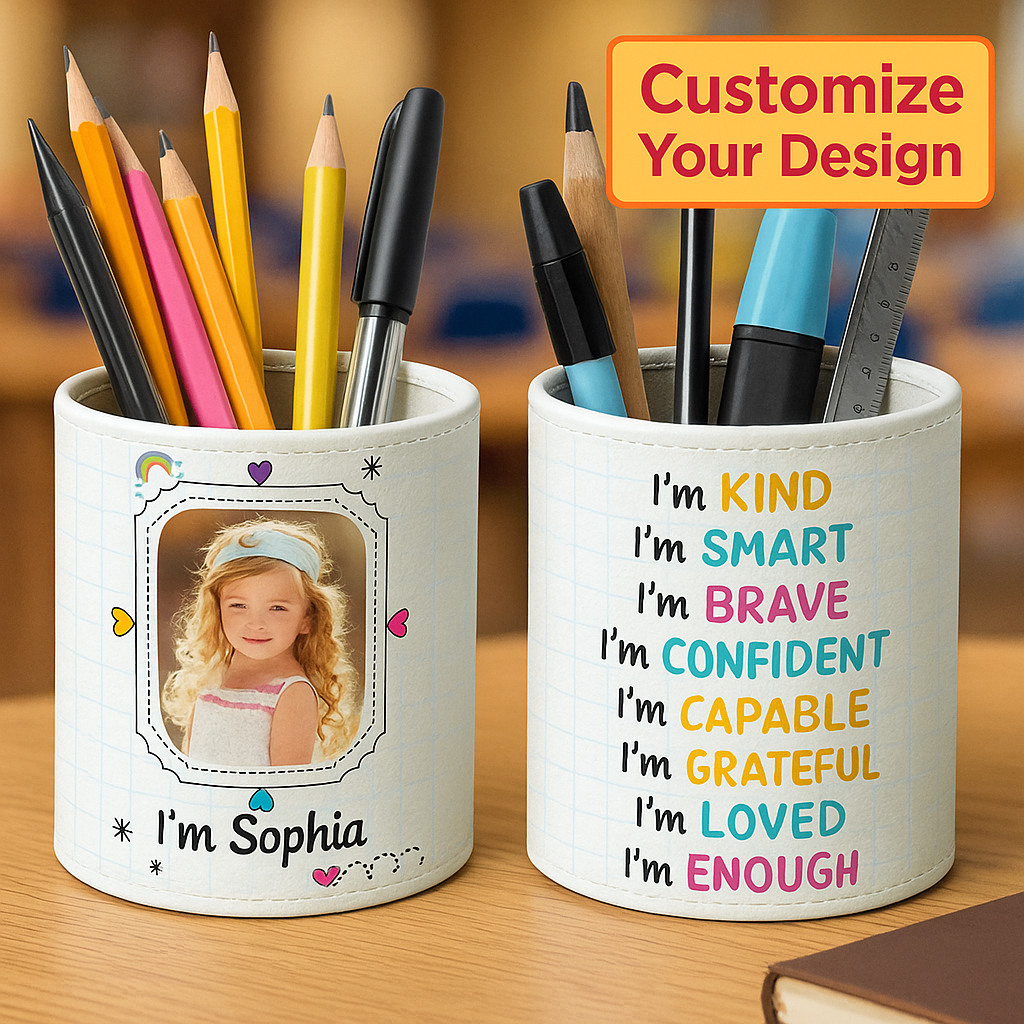 Portabolígrafos con diseño de papel de cuaderno de [Nombre] - Portabolígrafos personalizado - GRK053_PENH