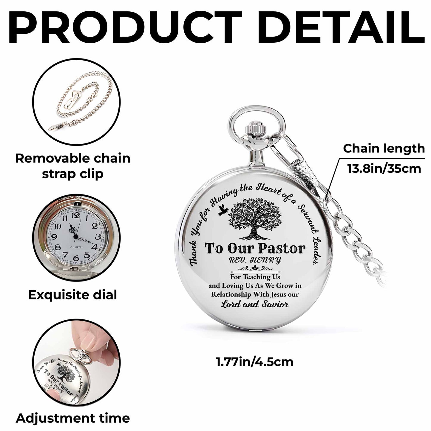 Thank You For Teaching Us, Tree Design Silver Plated Watch