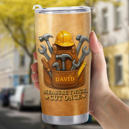 Measure Twice Cut Once, Tool Belt And Hammer Design