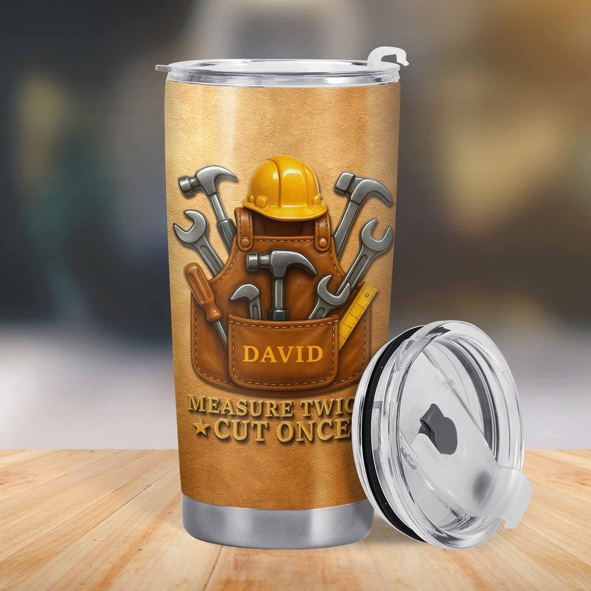 Measure Twice Cut Once, Tool Belt And Hammer Design