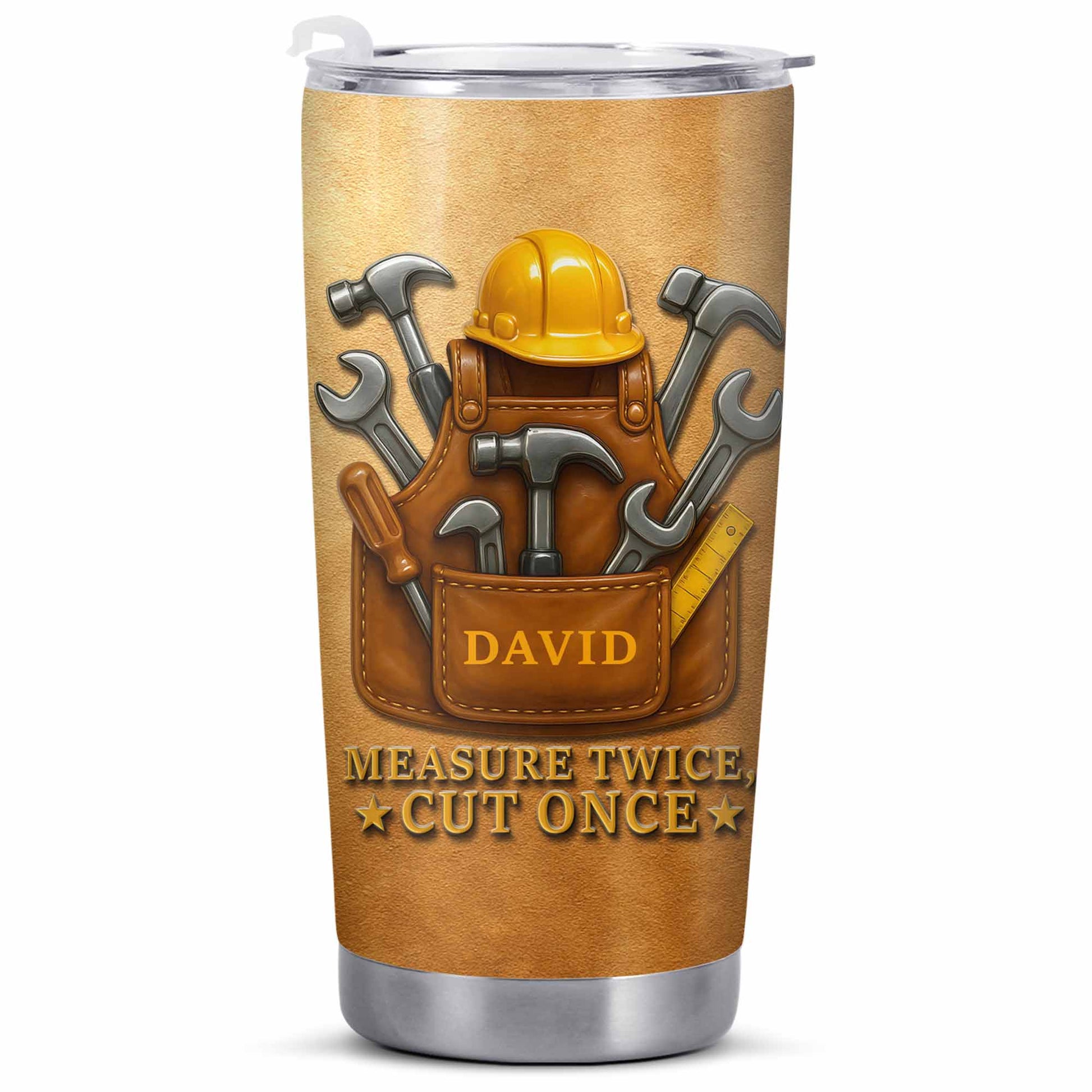 Measure Twice Cut Once, Tool Belt And Hammer Design