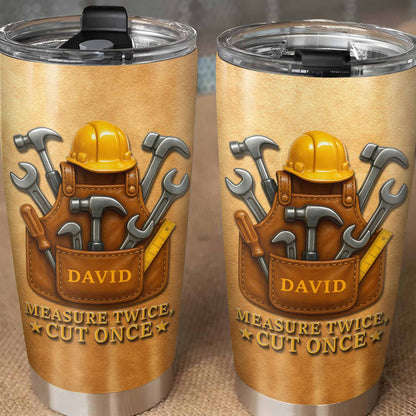 Measure Twice Cut Once, Tool Belt And Hammer Design