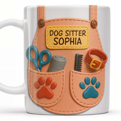 Dog Sitter Customizable Name With Paw Prints And Pet Care Essentials