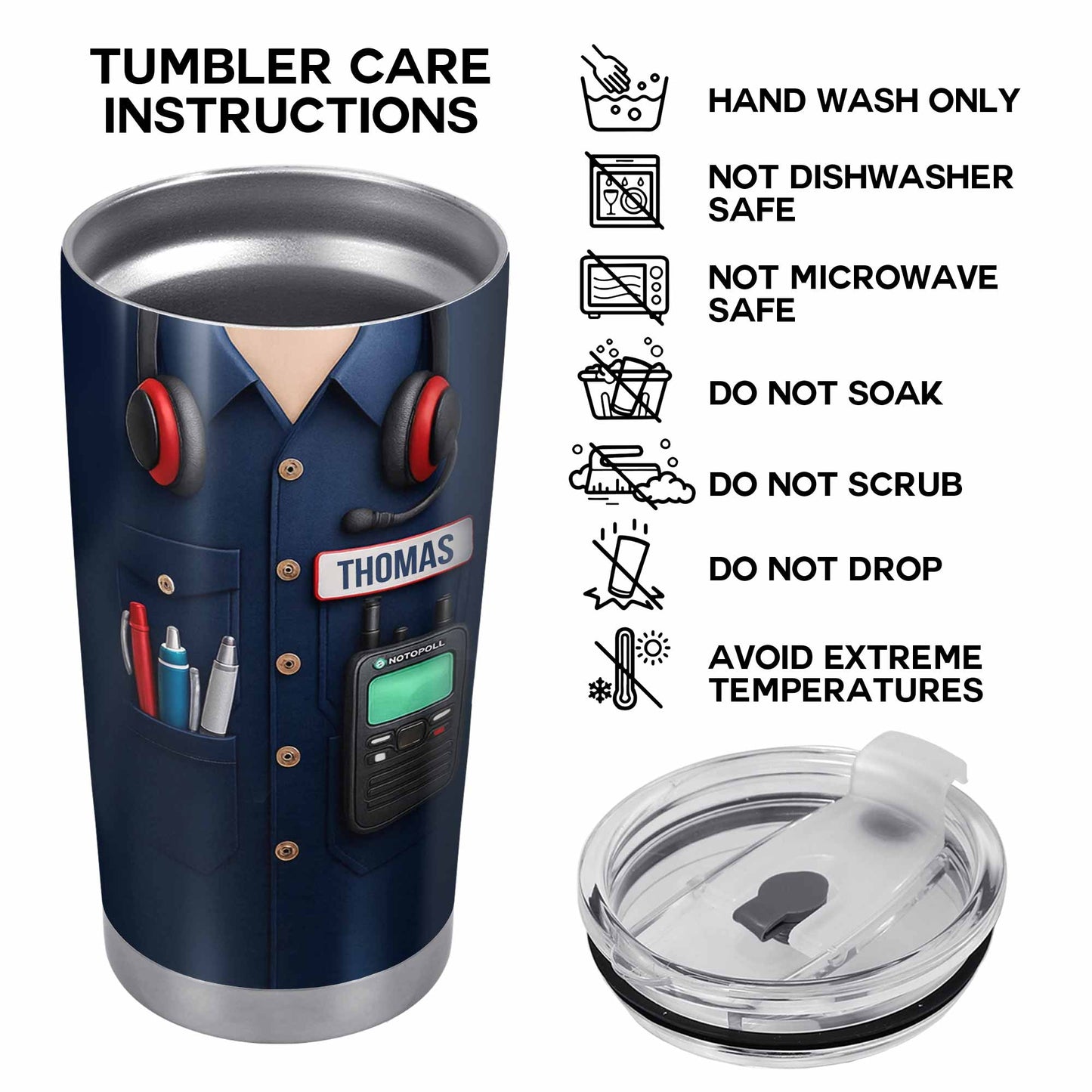 Customizable Tumbler For Radio Operators