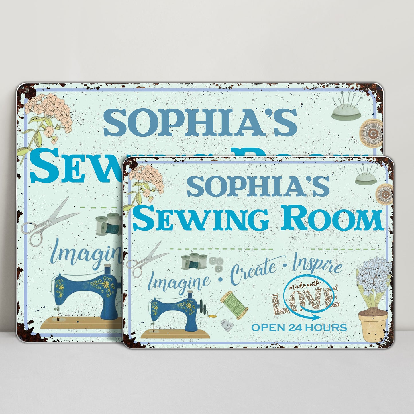 Imagine Create Inspire Sewing Room Sign