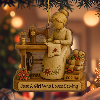 Just A Girl Who Loves Sewing With Spools Of Thread