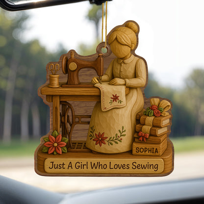 Just A Girl Who Loves Sewing With Spools Of Thread