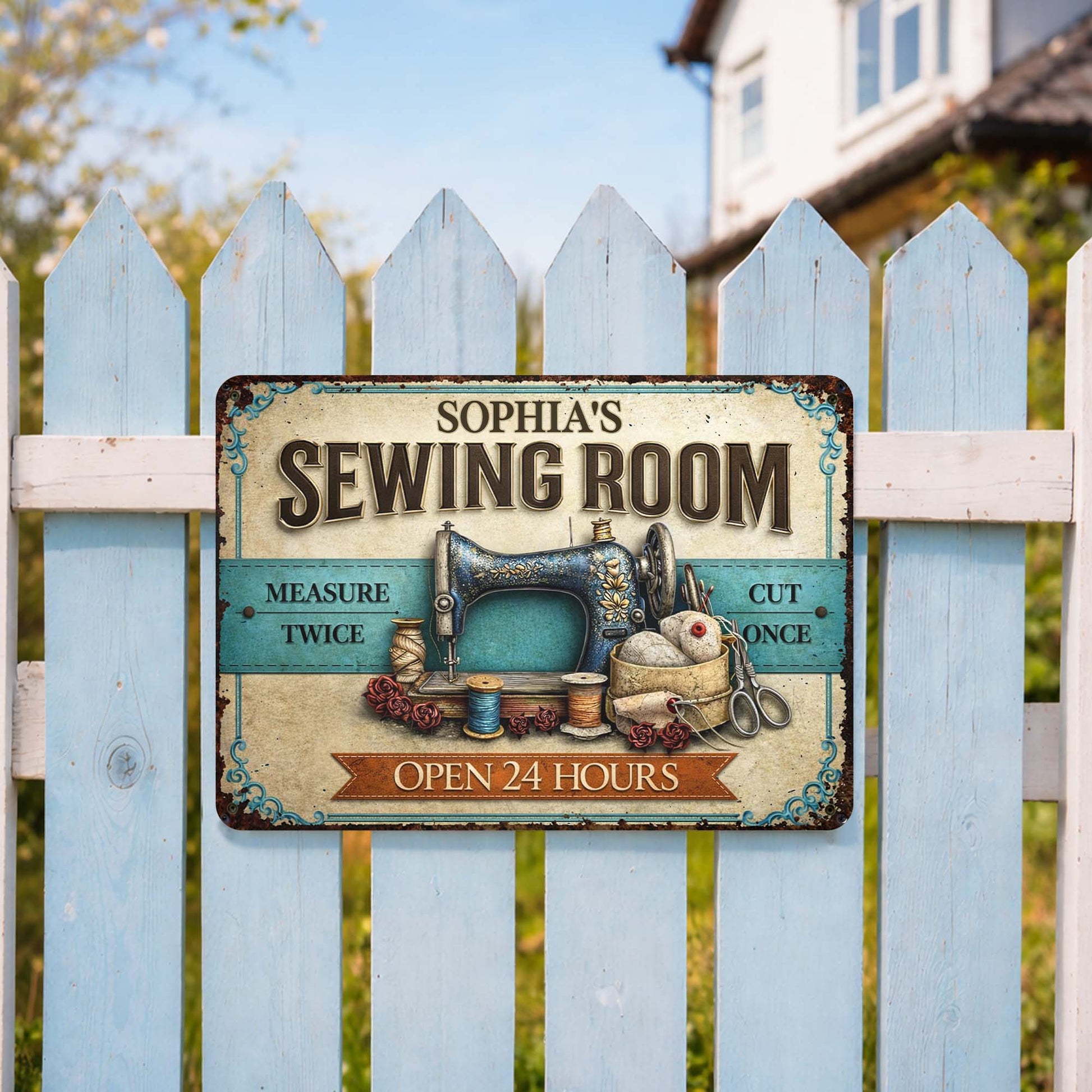 Measure Twice Cut Once Open 24 Hours Sewing Theme