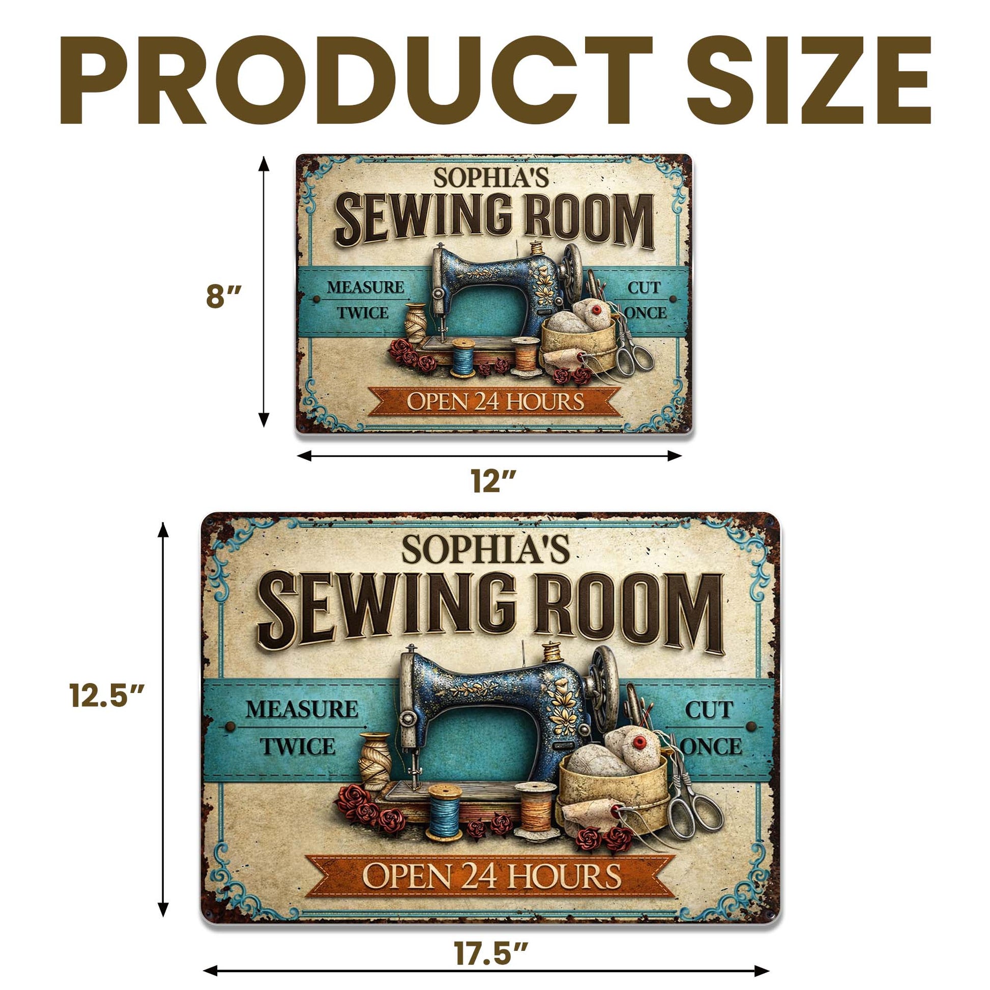 Measure Twice Cut Once Open 24 Hours Sewing Theme