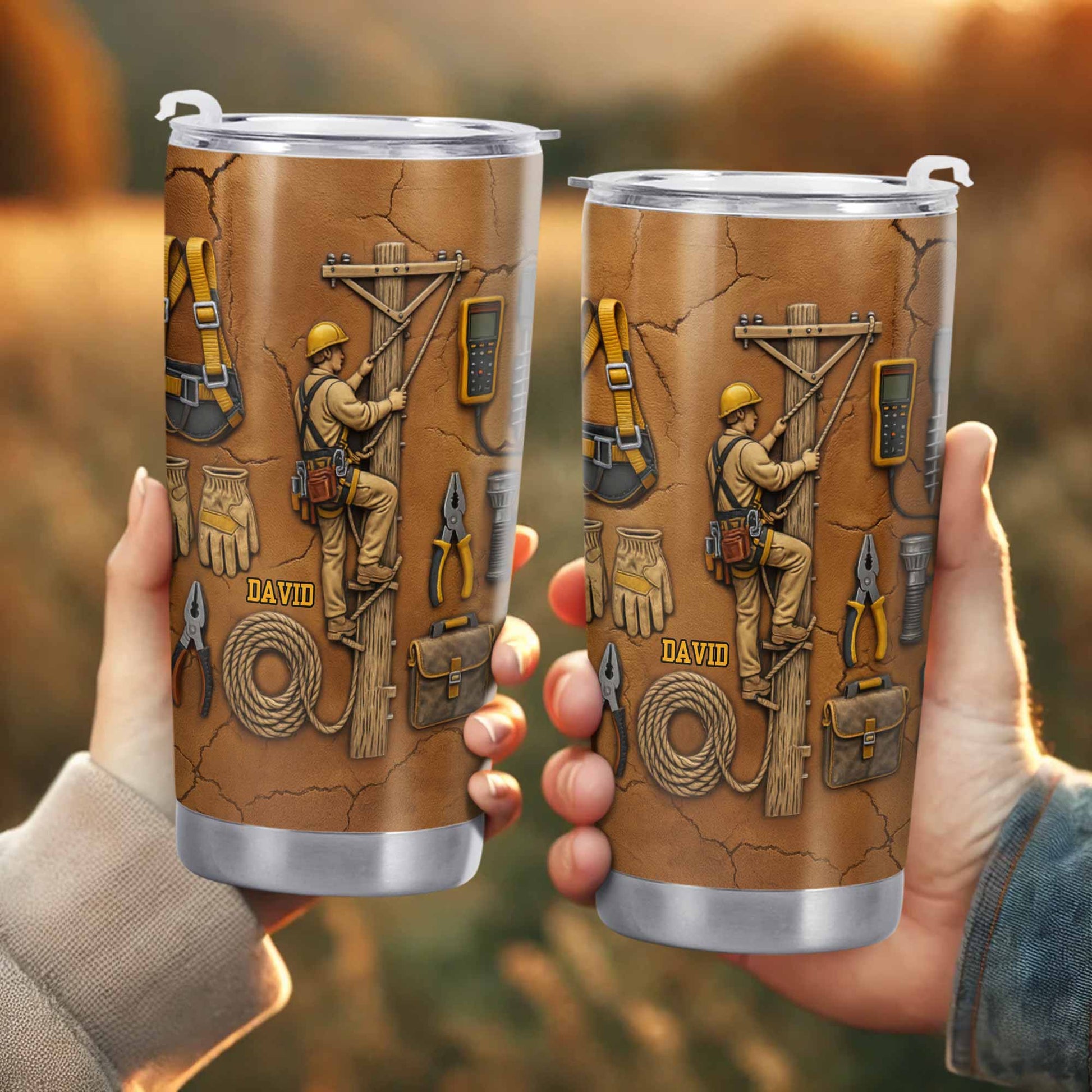 Celebrate Hard Work, Tools and Construction Worker Design