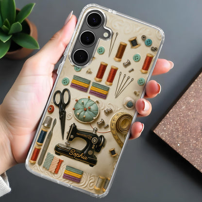 Customizable Name On Sewing Themed Design