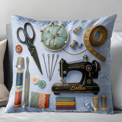 Celebrate Your Creativity, Sewing Machine And Tools Pillow