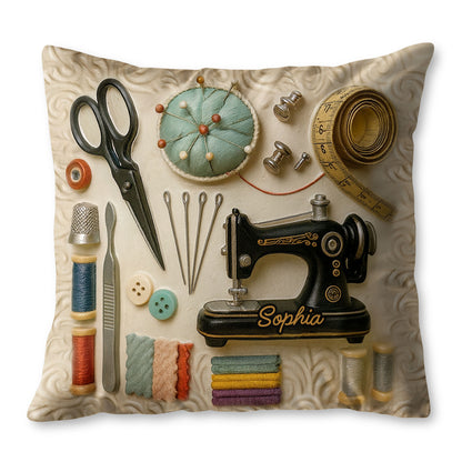 Celebrate Your Creativity, Sewing Machine And Tools Pillow