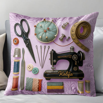 Celebrate Your Creativity, Sewing Machine And Tools Pillow