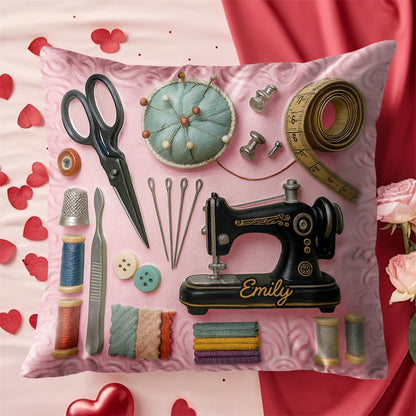 Celebrate Your Creativity, Sewing Machine And Tools Pillow