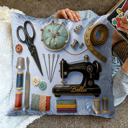 Celebrate Your Creativity, Sewing Machine And Tools Pillow