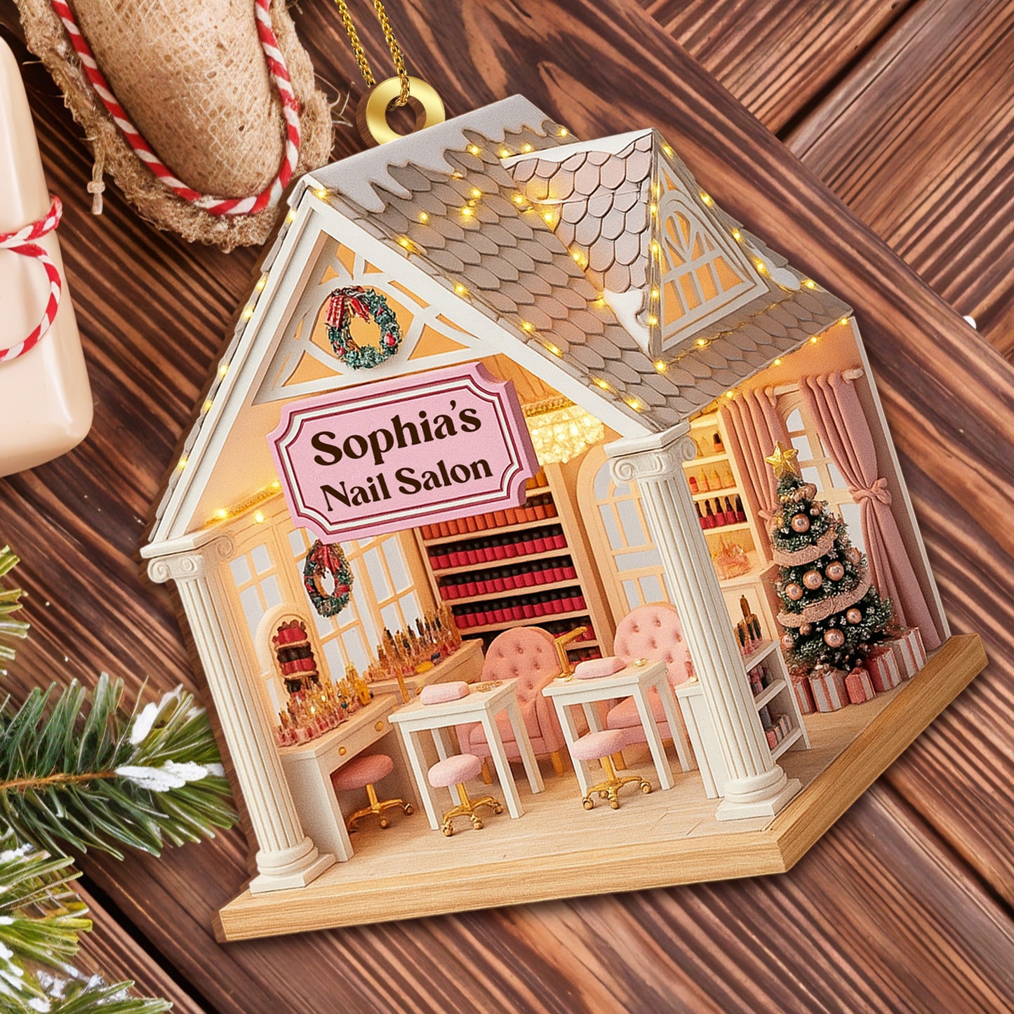 Sophia’s Nail Salon With Christmas Tree Decor