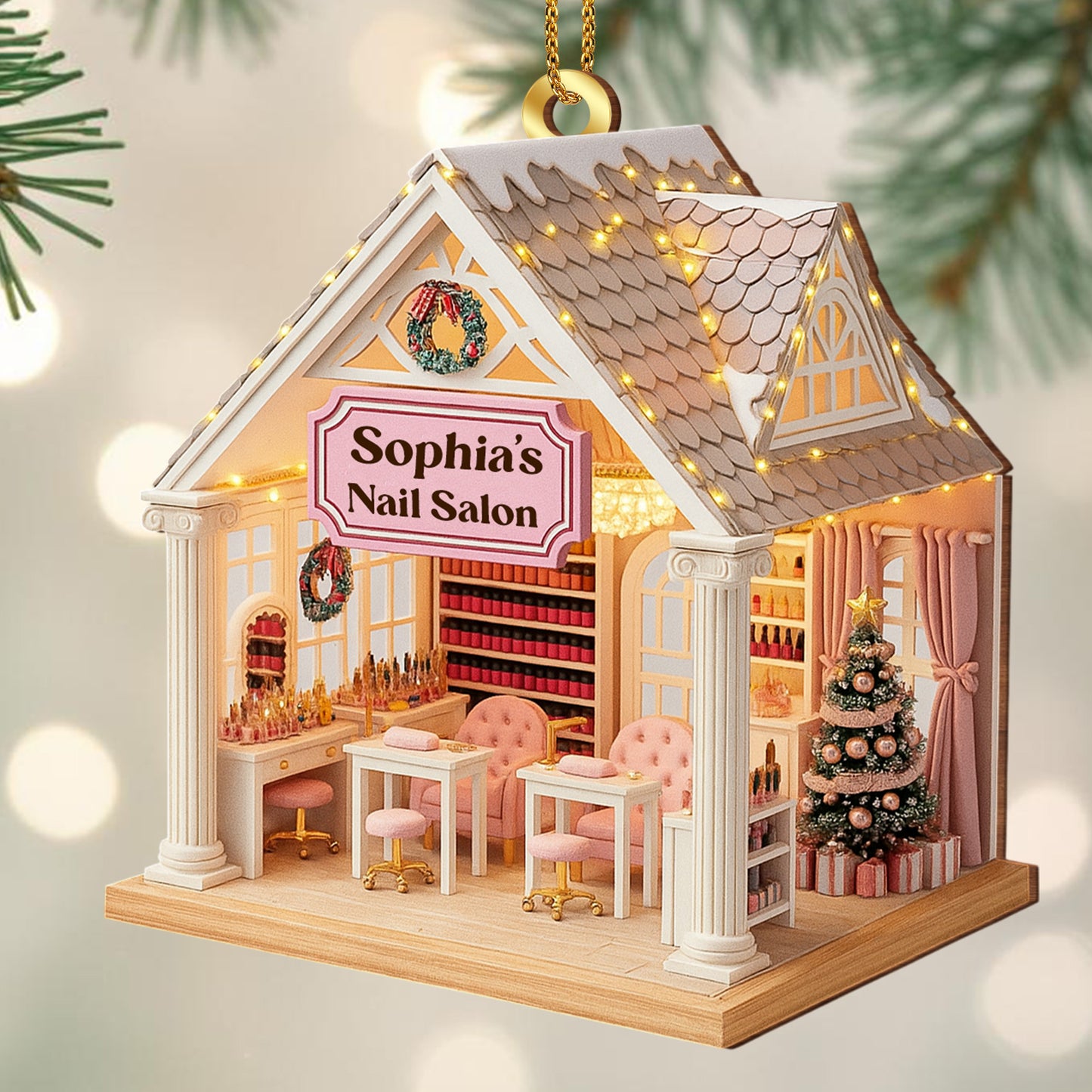 Sophia’s Nail Salon With Christmas Tree Decor