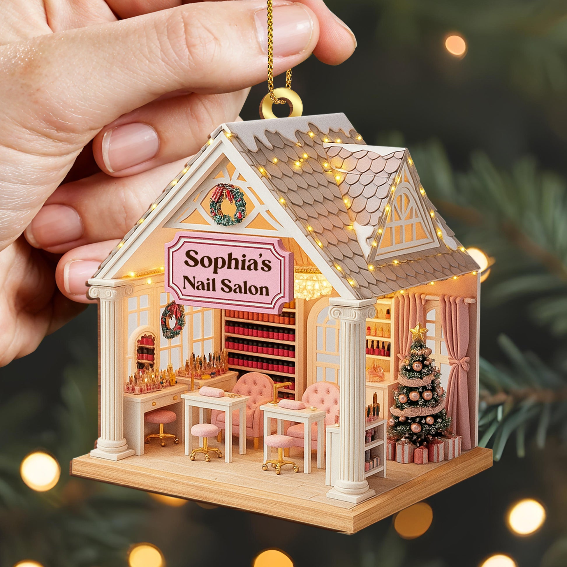 Sophia’s Nail Salon With Christmas Tree Decor