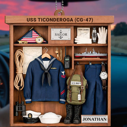 USS Ticonderoga CG-47, Military Jacket, Hat, Boots