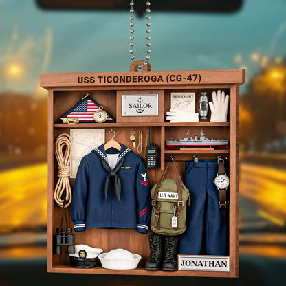 USS Ticonderoga CG-47, Military Jacket, Hat, Boots